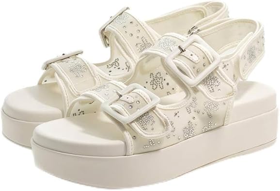 RANDA ホットフィックスモノグラムサンダル ホワイト ランダ RANDA ホットフィックスモノグラムサンダル （WHITE